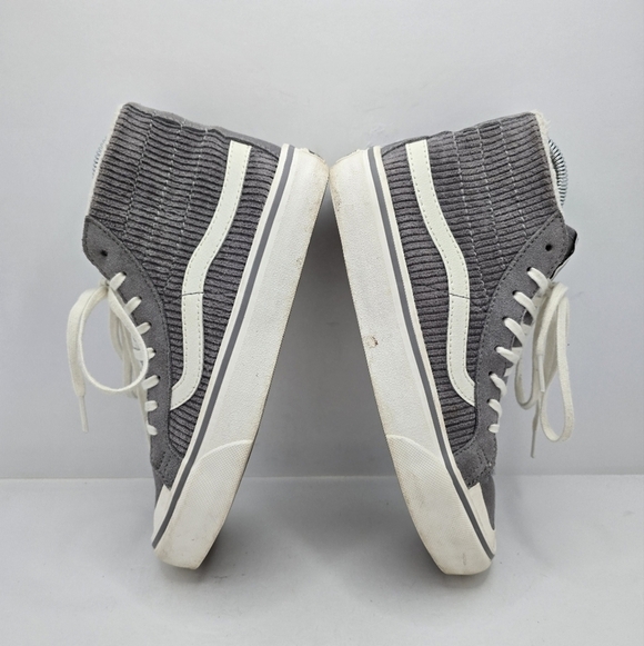 Vans | SK8-HI 138 Decon SF gray corduroy indie skateboard sneakers | WMS 6 - Picture 12 of 13